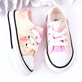 Zapatillas clásicas para niños con efecto tie-dye Simba 807-3A rosa amarillo 3