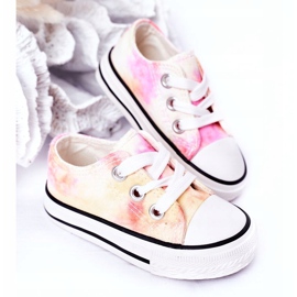 Zapatillas clásicas para niños con efecto tie-dye Simba 807-3A rosa amarillo 1