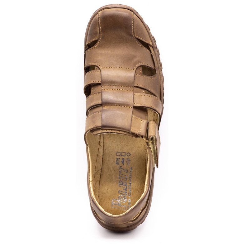 Polbut Zapatos de hombre calados 237 para verano marrón 2