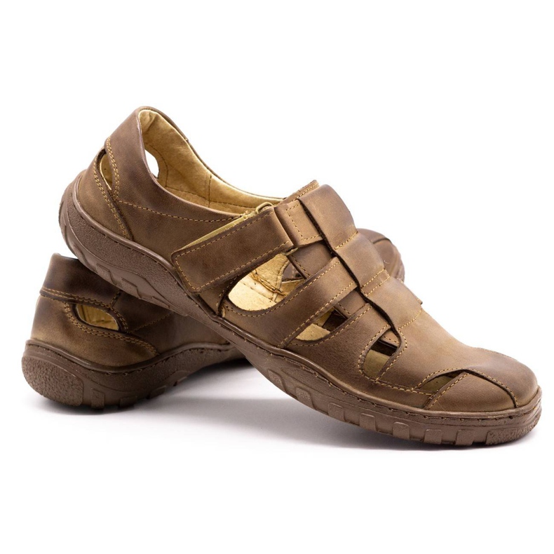 Polbut Zapatos de hombre calados 237 para verano marrón 5