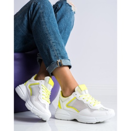 SHELOVET Zapatillas con malla blanco 3