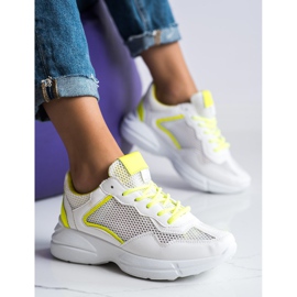 SHELOVET Zapatillas con malla blanco 2