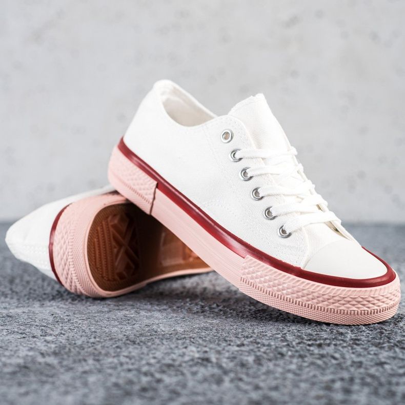 SHELOVET Zapatillas en la plataforma rosa blanco rosado 1