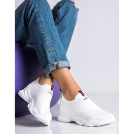 SHELOVET Zapatillas sin cordones de moda blancas blanco 2