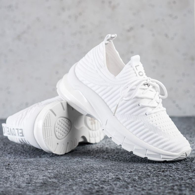 SHELOVET Zapatillas blancas en la plataforma blanco 1
