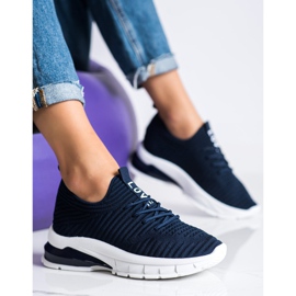 SHELOVET Zapatillas azul marino en la plataforma 3