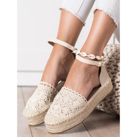 Sixth Sense Alpargatas con inserto de encaje beige 3
