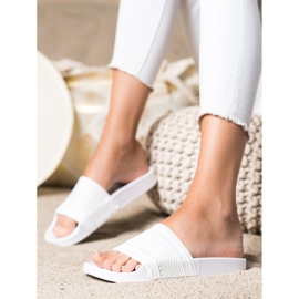 Anesia Paris Chanclas cómodas blanco 2