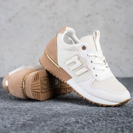 SHELOVET Zapatillas clásicas beige blanco 1