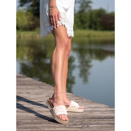 SHELOVET Chanclas Alpargatas Trenzadas beige 5