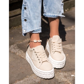 Goodin Zapatos de moda en beige Zapatillas deportivas marrón 5