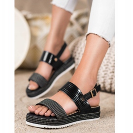 SHELOVET Sandalias en la plataforma negro 2
