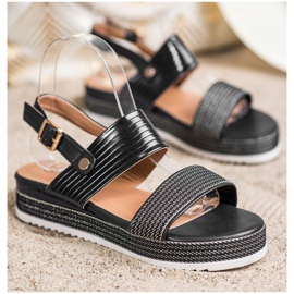 SHELOVET Sandalias en la plataforma negro 1