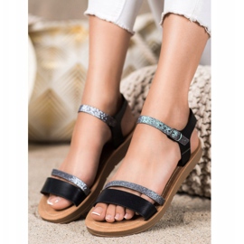 Cm Paris Sandalias elegantes con purpurina negro gris 3