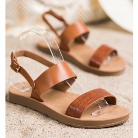 Cm Paris Sandalias clásicas con hebilla marrón 1
