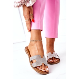 PE1 Pantuflas Piel Con Circonita Plata Modena 2 PE1 Pantuflas Piel Con Circonita Plata Modena 2