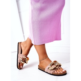 S.Barski Pantuflas En Corcho Con Cadena S. Barski SB001 Beige 3