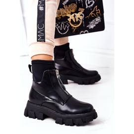 PS1 Botas de mujer Trabajadoras con cremallera Black Cheers negro 4