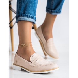 Sun Color Zapatos de gamuza clásicos beige 3