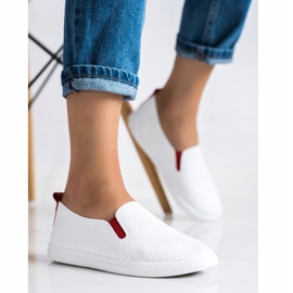 Sun Color Slipons con inserto rojo blanco 3