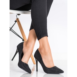 Renda Tacones altos negros con purpurina 2