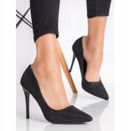 Renda Tacones altos negros con purpurina 3