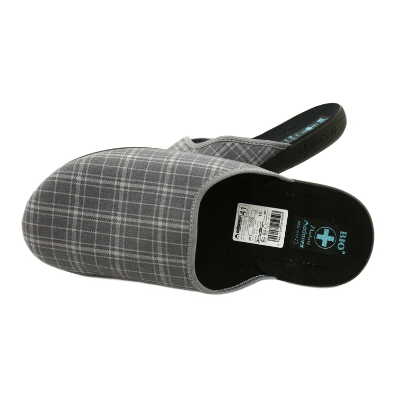 Zapatillas de hombre Adanex 25950 gris a cuadros 5