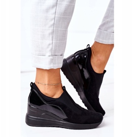 Vinceza 10593 zapatillas negras sin cordones con cuña negro 2 Vinceza 10593 zapatillas negras sin cordones con cuña negro 2