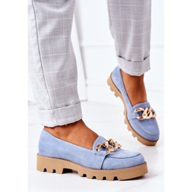 Mocasines de ante Lewski Shoes 3040 Blue azul 3