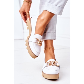 Mocasines de piel Lewski Shoes 3040 White blanco 2