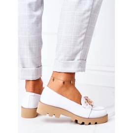 Mocasines de piel Lewski Shoes 3040 White blanco 4