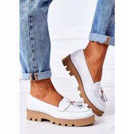Mocasines de piel Lewski Shoes 3053 White blanco 3