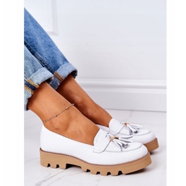 Mocasines de piel Lewski Shoes 3053 White blanco 5