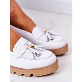 Mocasines de piel Lewski Shoes 3053 White blanco 6