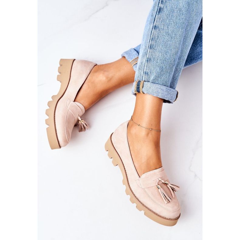 Mocasines de ante Lewski Shoes 3053 Cappuccino beige 1