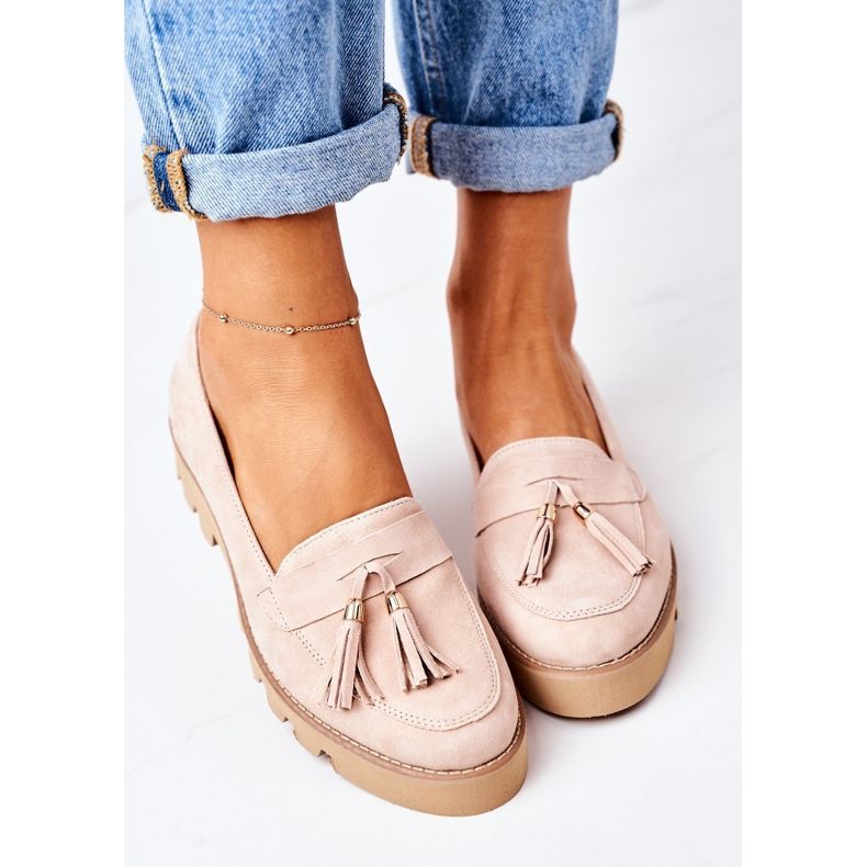 Mocasines de ante Lewski Shoes 3053 Cappuccino beige 2