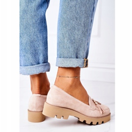 Mocasines de ante Lewski Shoes 3053 Cappuccino beige 4
