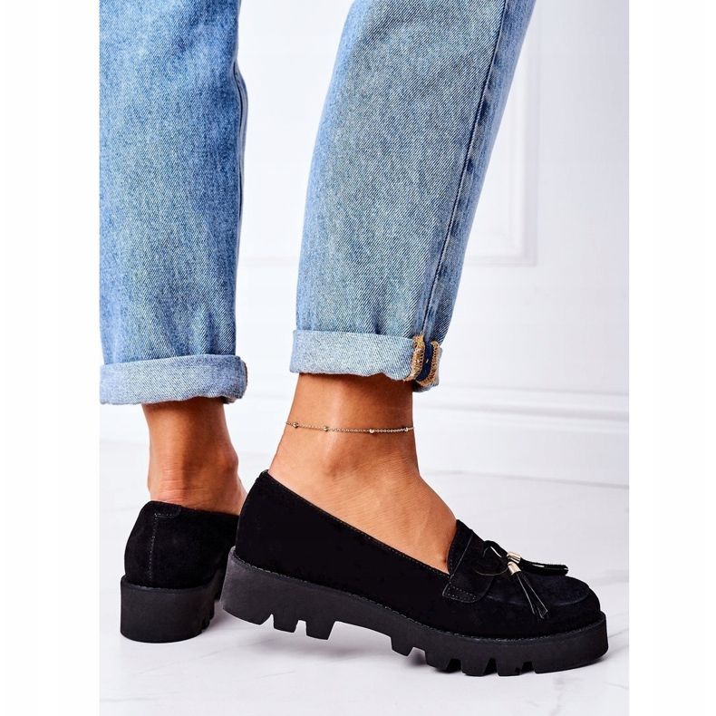 Mocasines de ante Lewski Shoes 3053 Black negro 1