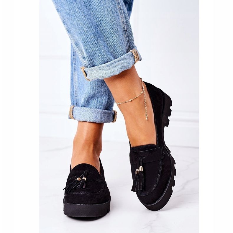 Mocasines de ante Lewski Shoes 3053 Black negro 2