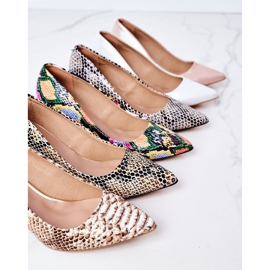 Zapatos De Salón De Satén Con Estampado Animal Lewski Shoes 2801 Rosa rosado 7
