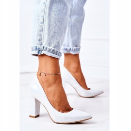 Zapatos De Salón De Satén Con Estampado Animal Lewski Shoes 2453 Silver plata 3