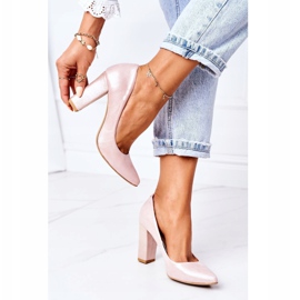 Zapatos De Salón De Satén Con Estampado Animal Lewski Shoes 2453 Rosa rosado 5