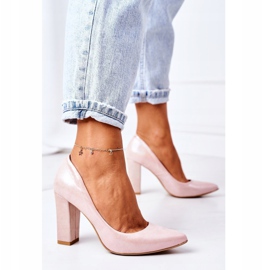 Zapatos De Salón De Satén Con Estampado Animal Lewski Shoes 2453 Rosa rosado 4