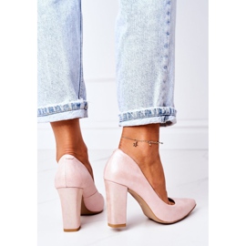 Zapatos De Salón De Satén Con Estampado Animal Lewski Shoes 2453 Rosa rosado 6