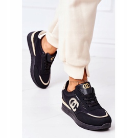 PE1 Zapatillas Deportivas Mujer Zapatillas Negras y Doradas Bajo Control negro dorado 5