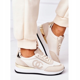 PE1 Calzado Deportivo Mujer Sneakers Beige Bajo Control 6