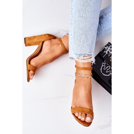 PS1 Sandalias de gamuza en una barra de camello Florence marrón 1