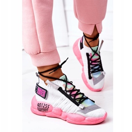 PS1 Calzado deportivo de mujer Sneakers Blanco-Rosa Bubble Tea rosado 7
