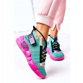 PS1 Zapatos Deportivos De Mujer Zapatillas Green Bubble Tea rosa verde 2