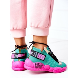 PS1 Zapatos Deportivos De Mujer Zapatillas Green Bubble Tea rosado verde 6